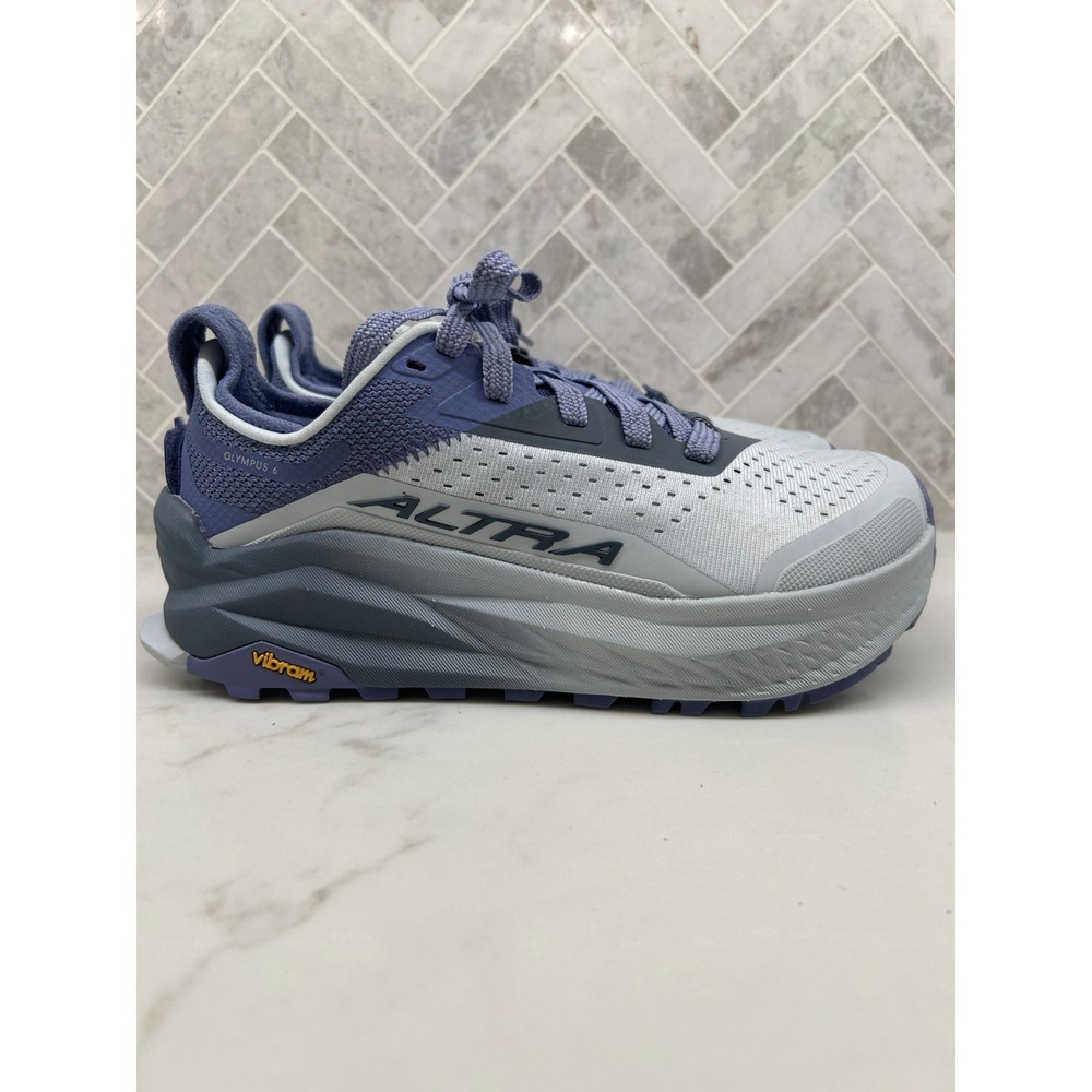 Altra Olympus 6 Trail Running Shoes Womens 8 Grey Blue Vibram Athletic Sneakers